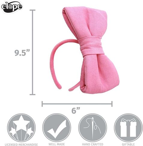 Disney Bo Peep Bow Bow Bead -Bow - Pink Corduroy Bow على عصابة رأس مغطاة فيلور in Saudi Arabia