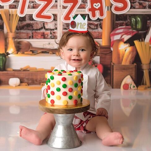 MAMUXI 1st Birthday Donut Crown - Headpiece for Baby Girl's First Birthday Decoration in Kuwait