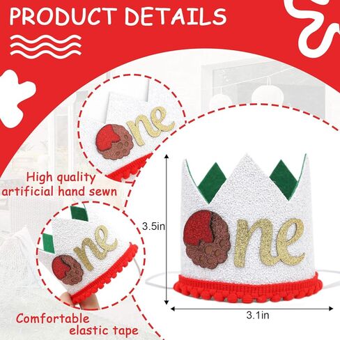 MAMUXI 1st Birthday Donut Crown - Headpiece for Baby Girl's First Birthday Decoration in Kuwait