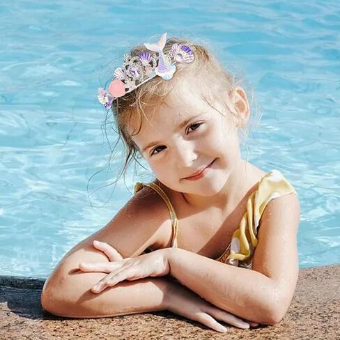 AMCAMI Mermaid Crown for Womem Mermaid Tiara Mermaid Headband Mermaid Hair Accessories Mermaid Party Decorations Mermaid Costume Mermaid Party Favors Ariel Costume for Girls in Kuwait