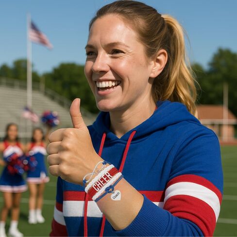 Sportybella Cheer Coach Bracelet - Cheerleading Coach Charm Bracelet- Cheer Jewelry - Women Cheering Coaches Infinity Bracelet in Saudi Arabia