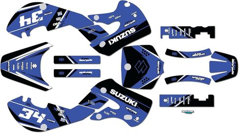 Graphics Kit for Suzuki DRZ 110 (2002-2009) Icon Series Smoke 09 Mil - Dirt bike Custom Racing Graphics Decals Stickers Kit, no-plastics in Saudi Arabia