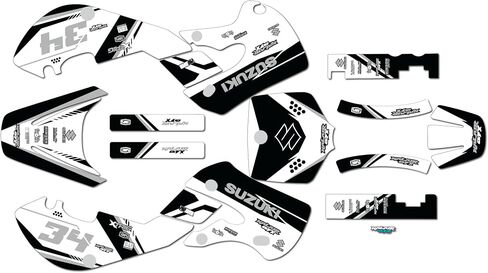 Graphics Kit for Suzuki DRZ 110 (2002-2009) Icon Series Smoke 09 Mil - Dirt bike Custom Racing Graphics Decals Stickers Kit, no-plastics in Saudi Arabia