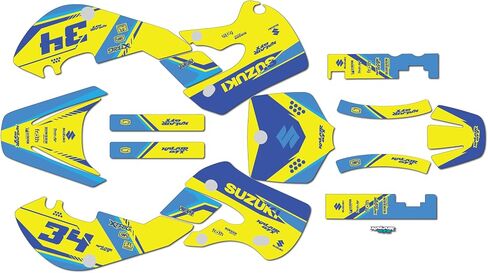 Graphics Kit for Suzuki DRZ 110 (2002-2009) Icon Series Smoke 09 Mil - Dirt bike Custom Racing Graphics Decals Stickers Kit, no-plastics in Saudi Arabia
