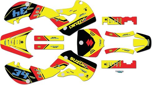 Graphics Kit for Suzuki DRZ 110 (2002-2009) Icon Series Smoke 09 Mil - Dirt bike Custom Racing Graphics Decals Stickers Kit, no-plastics in Saudi Arabia