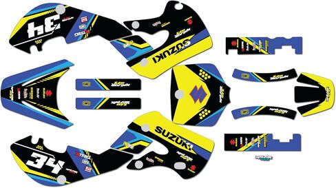 Graphics Kit for Suzuki DRZ 110 (2002-2009) Icon Series Smoke 09 Mil - Dirt bike Custom Racing Graphics Decals Stickers Kit, no-plastics in Saudi Arabia