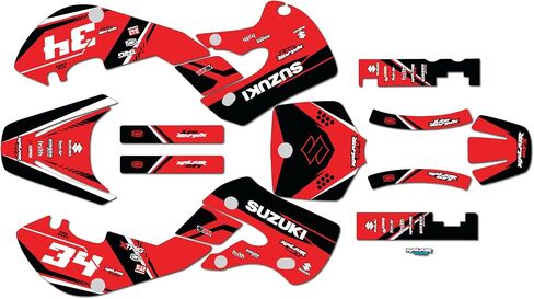 Graphics Kit for Suzuki DRZ 110 (2002-2009) Icon Series Smoke 09 Mil - Dirt bike Custom Racing Graphics Decals Stickers Kit, no-plastics in Saudi Arabia