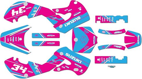 Graphics Kit for Suzuki DRZ 110 (2002-2009) Icon Series Smoke 09 Mil - Dirt bike Custom Racing Graphics Decals Stickers Kit, no-plastics in Saudi Arabia