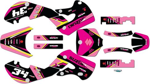 Graphics Kit for Suzuki DRZ 110 (2002-2009) Icon Series Smoke 09 Mil - Dirt bike Custom Racing Graphics Decals Stickers Kit, no-plastics in Saudi Arabia