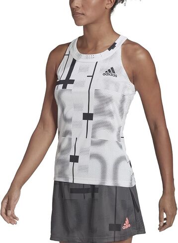 Adidas Club Tennis Graphic Tank - Womens Tennis L White -Black in Saudi Arabia