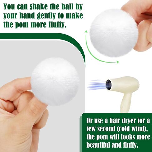 Dingion 4 PCS Halloween Women Fluffy Shoe Clips Removable Faux Fur Pom Poms Ball Ball Clips Clutch for Woman Assume in Kuwait