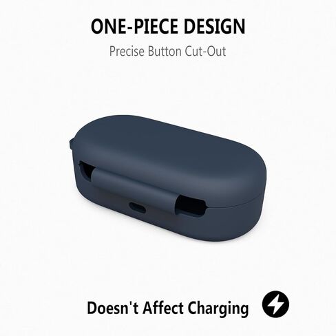 غطاء حافظة سماعات الأذن الرياضية Bose (غير مناسب لسماعات الأذن Bose QuietComfort)، حافظة واقية من السيليكون المحمولة مع حلقة تسلق (أسود) in Kuwait