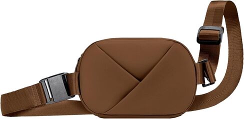 Lux & Nyx Origami Belt Bag and Sling Bag - Black Ultra Satin - Daily and Travel Multi-compartment Belt Bag Convertible to Sling and Crossbody Bag - Stain and Weather Resistant (Wine) in Saudi Arabia