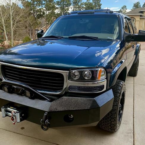 يناسب 1999-2007 GMC Sierra Classic Yukon XL تم ترقية الاستبدال الكامل LED مصابيح الصمام الإشارات التسلسلية بدوره الزوج زوج | الدخان الأسود in Kuwait