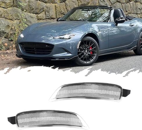لعام 2016 2017 2018 2019 2020 2021 2022 2023 MX-5 MIATA FIAT 124 Spider Abarth Pront Presher Marker Lines Amber Lens Amber LED NA1J-51-5H0C ، NA1J-51-5J0C in Kuwait