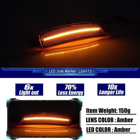 لعام 2016 2017 2018 2019 2020 2021 2022 2023 MX-5 MIATA FIAT 124 Spider Abarth Pront Presher Marker Lines Amber Lens Amber LED NA1J-51-5H0C ، NA1J-51-5J0C in Kuwait