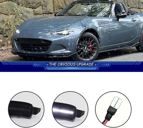لعام 2016 2017 2018 2019 2020 2021 2022 2023 MX-5 MIATA FIAT 124 Spider Abarth Pront Presher Marker Lines Amber Lens Amber LED NA1J-51-5H0C ، NA1J-51-5J0C in Saudi Arabia