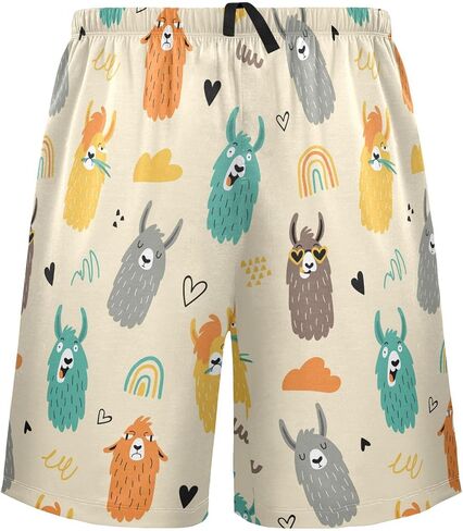 visesunny Mens Sleep Summer Funny Pattern Shorts Lounge Bottoms Soft Comfy Pajama Wear Pants in Saudi Arabia