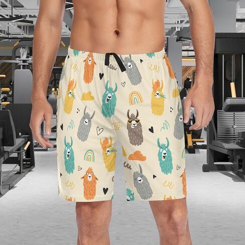 visesunny Mens Sleep Summer Funny Pattern Shorts Lounge Bottoms Soft Comfy Pajama Wear Pants in Saudi Arabia