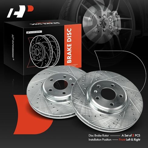 A-Premium 12.59 بوصة (319.80 ملم) دوارات فرامل القرص الحفر الأمامية والمنزعة المتوافقة مع طرز Audi-A4 2009-2011 ، A4 Allroad 2009-2013 ، Q5 2009-2011 ، A5 2010-2011 ، A5 Quattro 2008-2011 ، 2-PC Set in Saudi Arabia