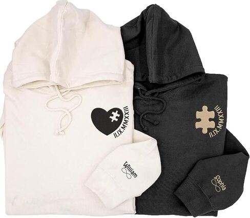 Personalized Embroidered Mr Mrs Sweatshirts Custom Name Date Anniversary Matching Couples Shirts Gifts for in Saudi Arabia