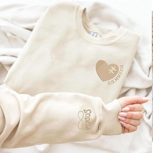 Personalized Embroidered Mr Mrs Sweatshirts Custom Name Date Anniversary Matching Couples Shirts Gifts for in Saudi Arabia
