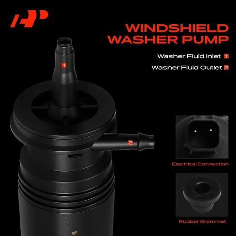 A-Premium Front Windshield Washer Pump متوافقة مع Dodge Grand Caravan ، Caravan & Chrysler Town & Country ، Voyager ، 2001 2003 ، 2.4L 3.3L 3.8L in Saudi Arabia