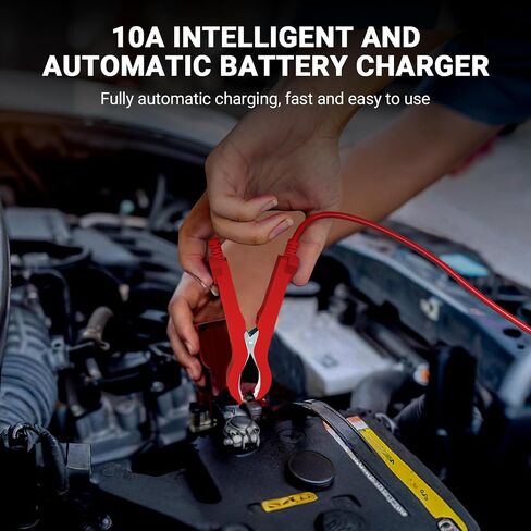 Battery Charger 10A 12V Fully Automatic Smart Car Battery Charger with LCD Display & Temperature Compensation for Car Motorcycle Vans in Saudi Arabia
