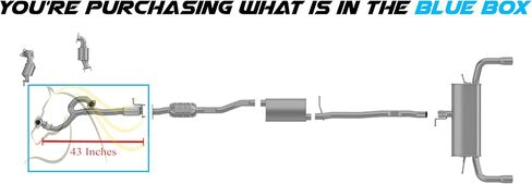 Northeastern Exhaust | Stainless Steel - Exhaust Front Flex Pipe Compatible for GMC Terrain & Chevrolet Equinox 2012 3.0L - Includes Gaskets | Automotive Replacement Parts in Saudi Arabia