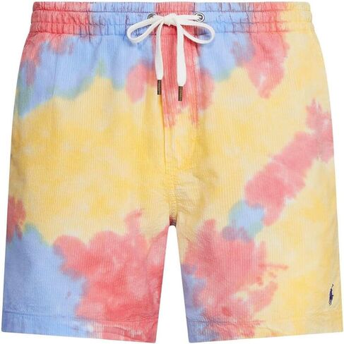 POLO RALPH LAUREN Men's 6" Cotton Seersucker Tie Dyed Classic Fit Shorts (R(1001)/Y, Large) in Saudi Arabia