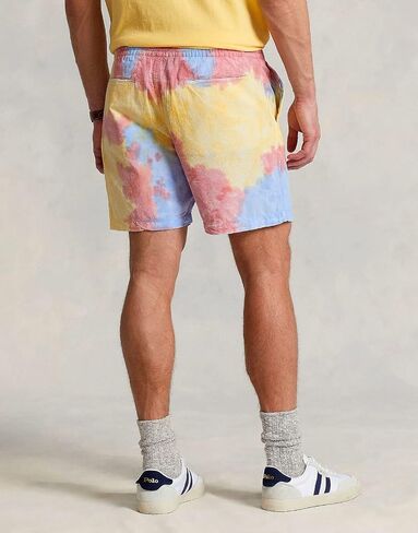 POLO RALPH LAUREN Men's 6" Cotton Seersucker Tie Dyed Classic Fit Shorts (R(1001)/Y, Large) in Saudi Arabia