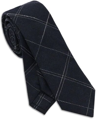 Cotton Ties for Men Plaid Striped Skinny Ties for Men Self-Tie Mens Neckties for Office Wedding Daily in Saudi Arabia