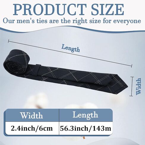 Cotton Ties for Men Plaid Striped Skinny Ties for Men Self-Tie Mens Neckties for Office Wedding Daily in Saudi Arabia