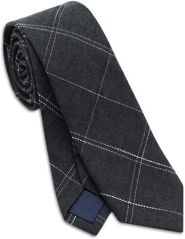 Cotton Ties for Men Plaid Striped Skinny Ties for Men Self-Tie Mens Neckties for Office Wedding Daily in Saudi Arabia