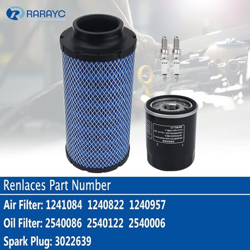 1241084 2540086 طقم مرشح الهواء ومرشح الزيت مع 30222639 قابس شرارة متوافق مع Polaris RZR RS1 2019-2022 ، RZR XP 1000 2014-2024 ، RZR XP 4 1000 2014-2024 Polaris in Saudi Arabia
