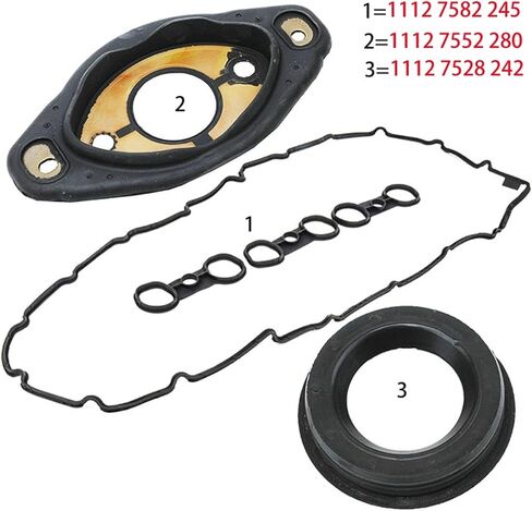Compatible with 730i E84 E83 F25 E70 X1 X3 X5 Z4 N52 11127582245 Valve Cover Gasket Camshaft Adjuster Gasket Oil Seal Gasket in Saudi Arabia