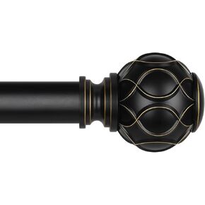 Antique White Curtain Rods for Windows 48 to 84 Inch, Adjustable Vintage Decorative 1 Inch Heavy Duty Curtain Rod, Rustic Farmhouse Drapery Pole Set with Boho Netted Texture Flower Finials in Kuwait