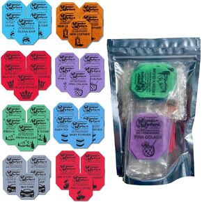 Wonder Wafers 40 Pack Car Air Fresheners- 8 Scent Bundle Variety Pack: Nu Car, Clean Car, New Leather, Wild Cherry, Black Royale, Pina Colada, Fresh 'n Clean, Baby Powder, 5 Individually Wrapped each in Saudi Arabia