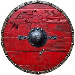 Medieval Round Viking Shield Red Ragnar Lothbrok Authentic Battleworn Shield Wood & Iron 24 inches Shield for Wall Decor & Cosplay in Saudi Arabia