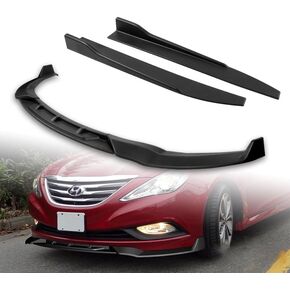 5pcs Combo Front Bumper Body Kit Lip + Side Skirt Extensions Diffuser Compatible with 2011-2014 Hyundai Sonata 2012 2013 (Painted Black) in Saudi Arabia