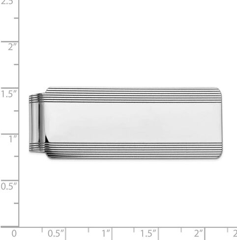 Solid 14K White Gold Money Clip in Saudi Arabia