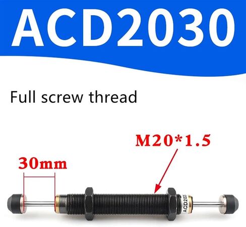 ACD Oil Buffer Pneumatic Extorber ACD2030-2 ACD2035-2 ACD2050-2 ACD2050-W 1PCs (ACD2035-2 ، نصف خيط المسمار) in Kuwait