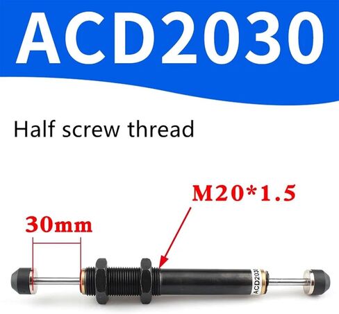 ACD Oil Buffer Pneumatic Extorber ACD2030-2 ACD2035-2 ACD2050-2 ACD2050-W 1PCs (ACD2035-2 ، نصف خيط المسمار) in Kuwait