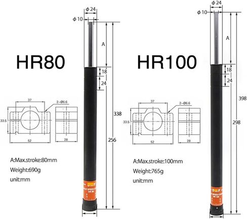 امتصاص الصدمات القابل للتعديل ضغط الزيت HR30 مثبط SR30 هيدروليكي مستقر HR15 HR60 HR80 HR100 1PCS (HR100) in Saudi Arabia
