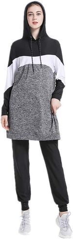 2 Piece Outfits Casual Sweatsuits Set Muslims Tracksuits For Women Islamic Tracksuit Hoodies Casual Sports Suit in Saudi Arabia