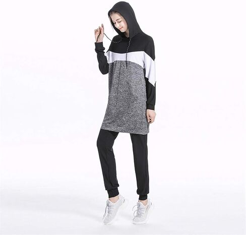 2 Piece Outfits Casual Sweatsuits Set Muslims Tracksuits For Women Islamic Tracksuit Hoodies Casual Sports Suit in Saudi Arabia