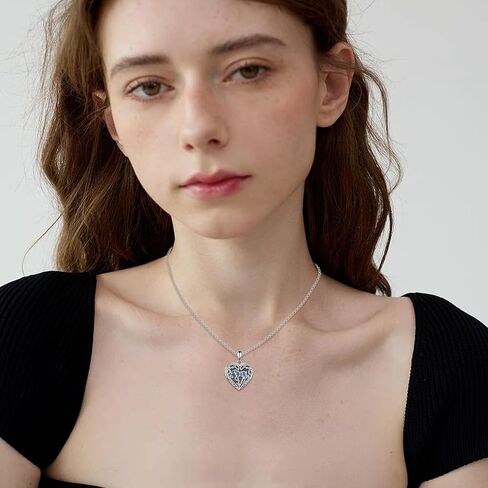Vintage Locket Necklace for Women Sterling Silver Locket Necklace That Holds Pictures Birthday Jewelry Gifts in Kuwait