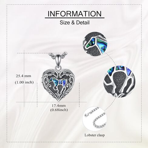 Vintage Locket Necklace for Women Sterling Silver Locket Necklace That Holds Pictures Birthday Jewelry Gifts in Kuwait
