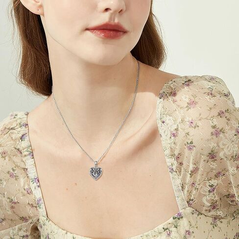 Vintage Locket Necklace for Women Sterling Silver Locket Necklace That Holds Pictures Birthday Jewelry Gifts in Kuwait
