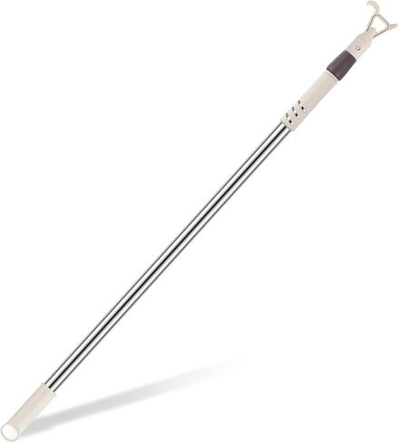 Telescoping Skylight Pole with Hook 47 to 79 Inch Wand for Blinds Tension Rod Blinds Shades Stainless Steel Adjustable Curtain Pull Wand for Skylight Cordless Window in Kuwait